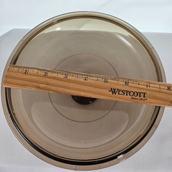 Pyrex Visions Fireside Lid 8.5" amber pot Corning Glass V 2.5C replacement - Picture 7 of 8
